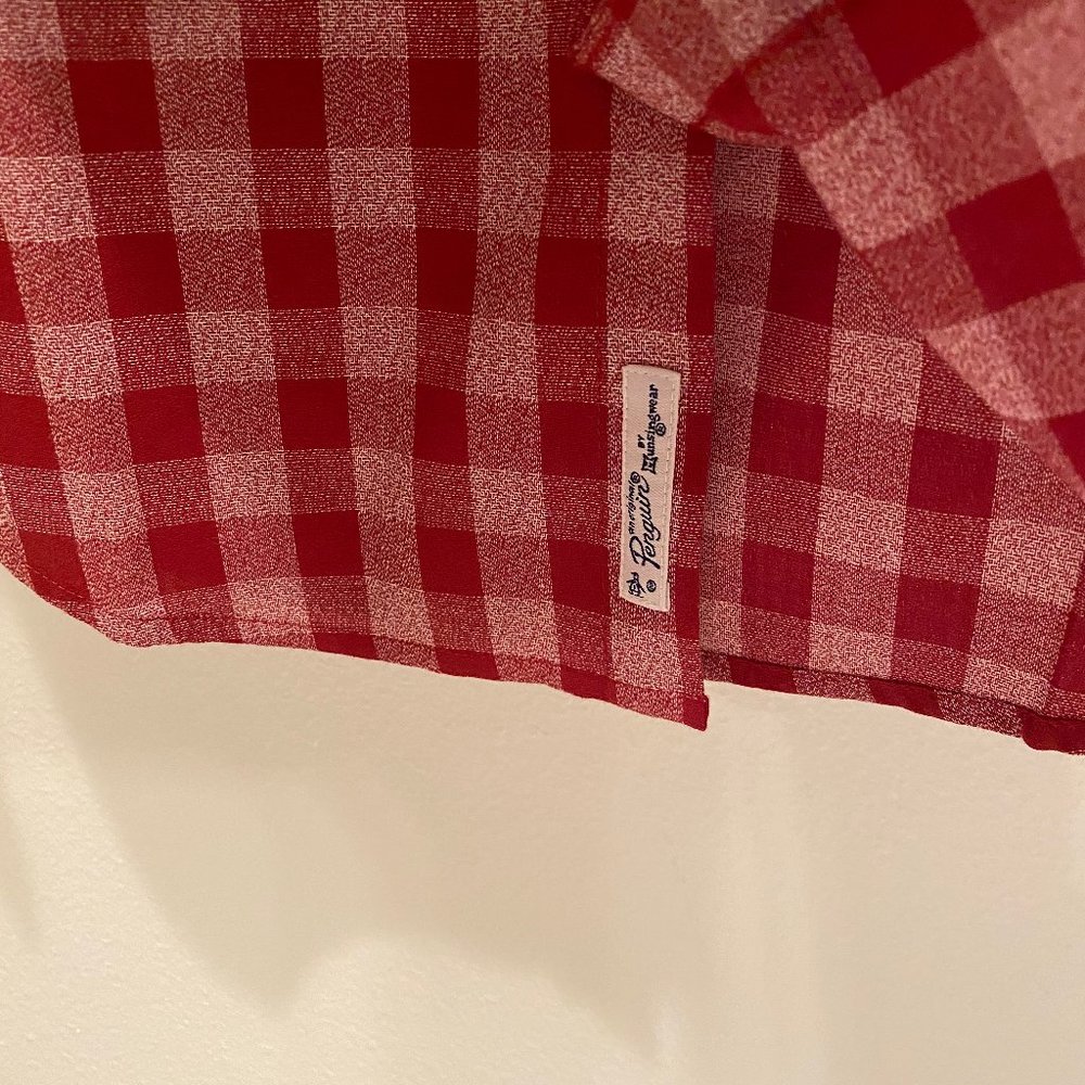 SOLD***Original Penguin Men's Red Gingham Long Sleeve Button Down Shirt - M - Picture 8 of 12